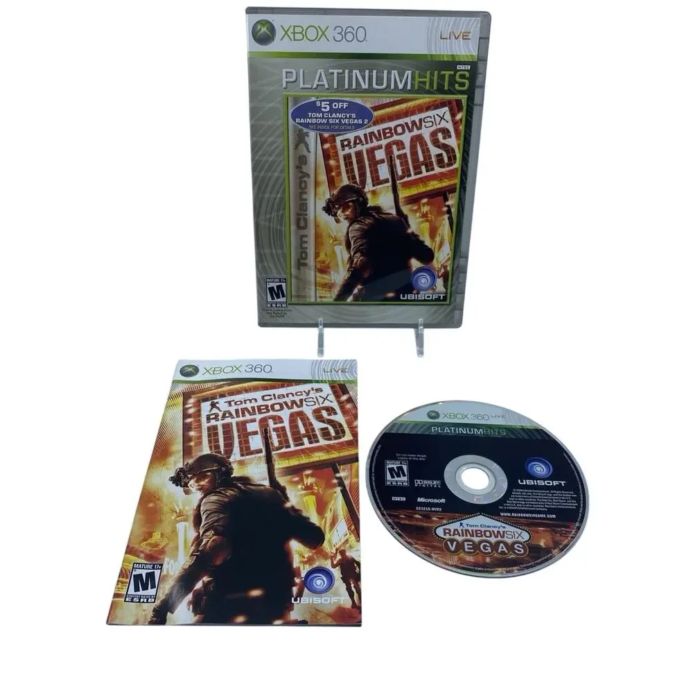 Tom Clancy Xbox 360 Lot Rainbow Six Vegas 1 & 2 Ghost Recon Complete CIB